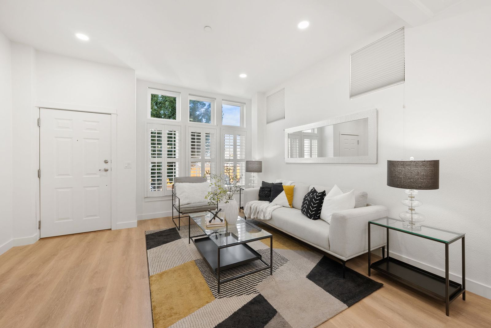 Living room and open kitchen