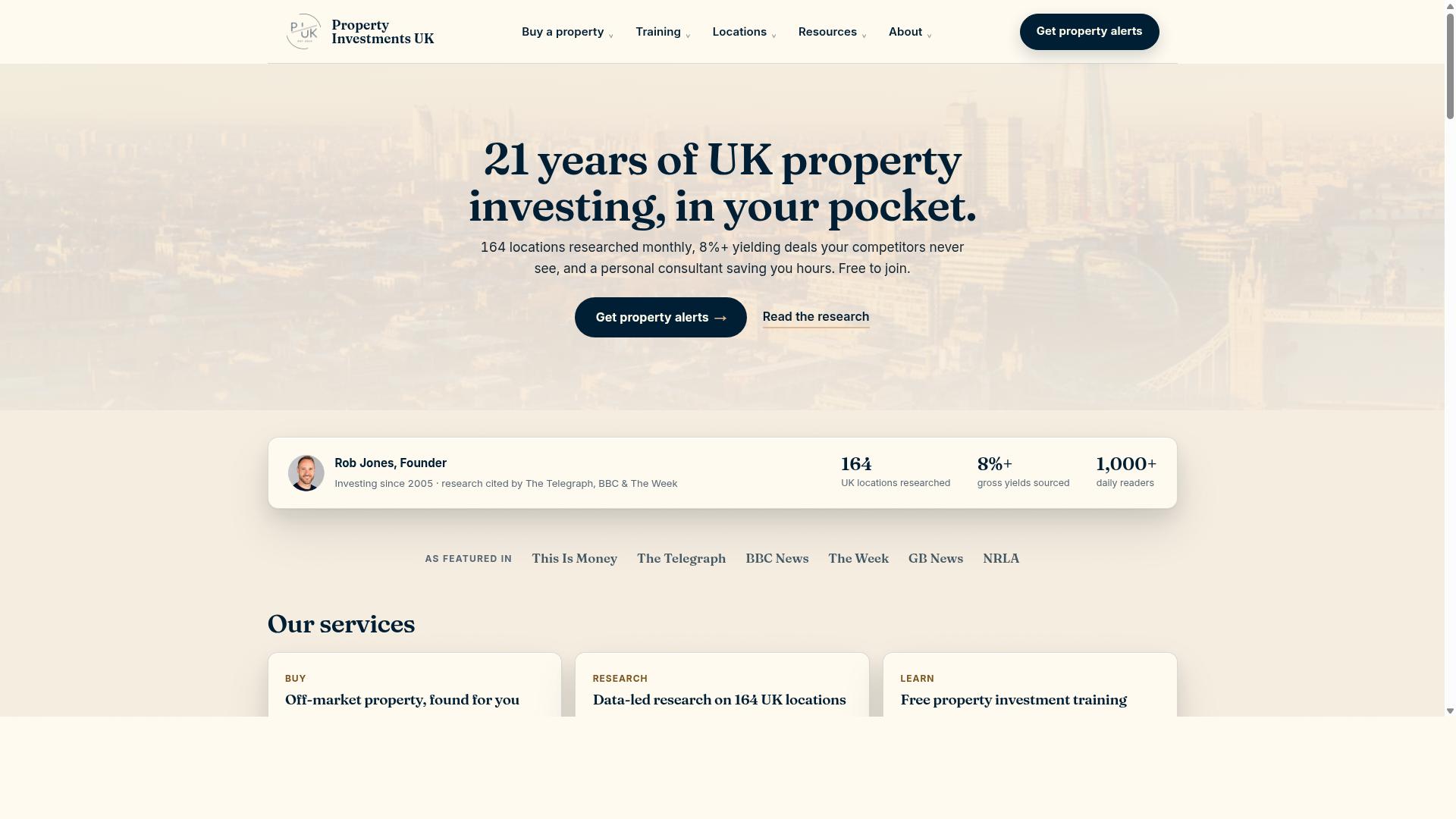 Letproperty for High-Yield City-Centre Developments website